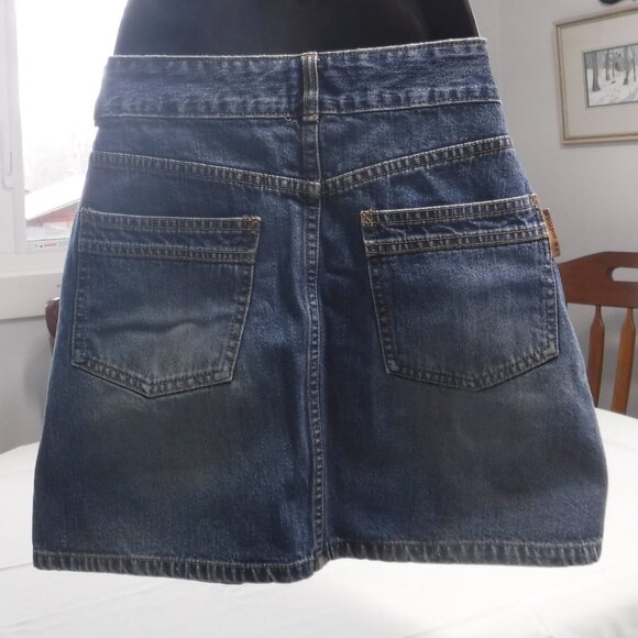 Vintage Route 66 jean mini skirt size US 14 100% cotton - Picture 3 of 7